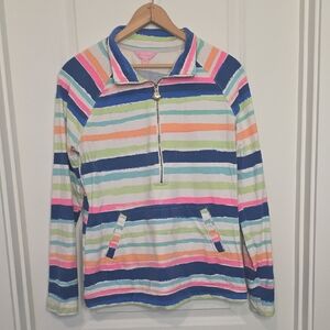 Lilly Pulitzer Blue and Green Striped Top